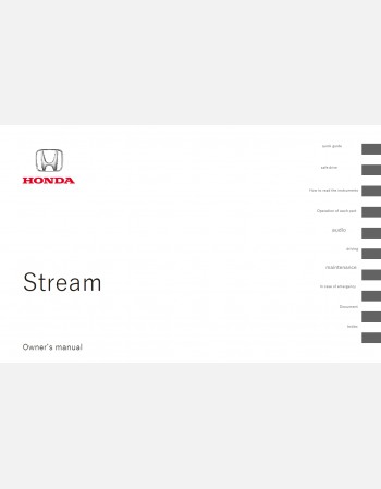 honda stream 2010 owners manual in english